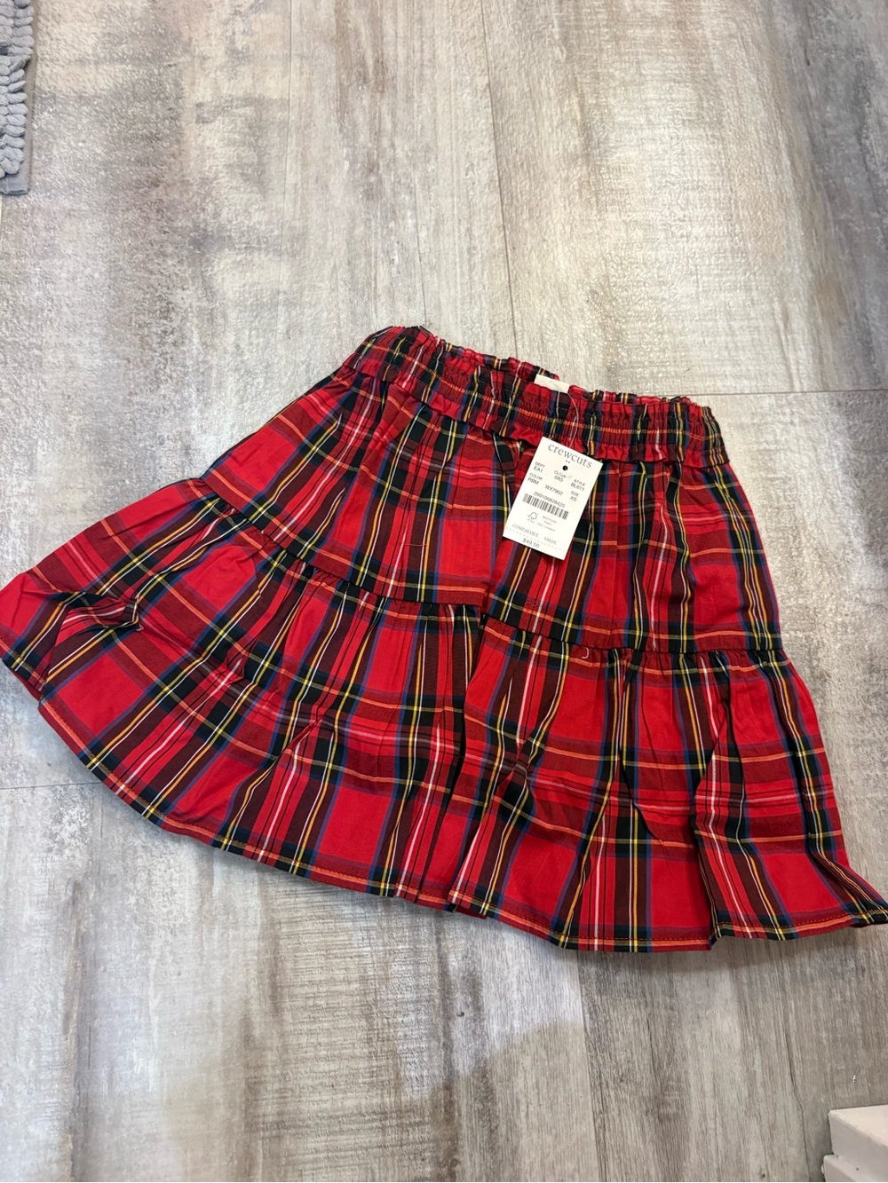 Crewcuts Red Plaid Skirt XS 4-5